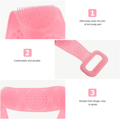 2 silikon langbadetuch peeling blau rosa 2