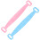 2 silikon langbadetuch peeling blau rosa 1
