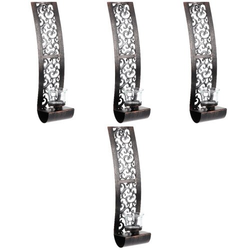4Pcs Iron Hanging Candle Holder Hollow Tea Light Stand 2