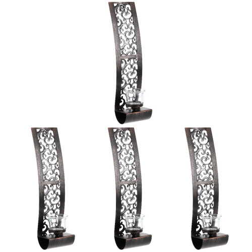 4Pcs Iron Hanging Candle Holder Hollow Tea Light Stand 1