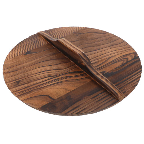 2Pcs Iron Wok Pan Lid With Wood Handle For Kitchen 2