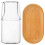 1 Set Bettseitige Wasserkaraffe Mit Tablett, , Transparent 10