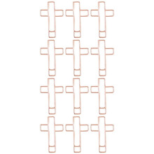 12 kreuzförmige Metall-Papierclips, Lesezeichen- und Memo-Clips