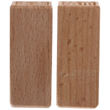 2Stk Holz Mondkuchen Backstempel Glückliche Muster Backformen