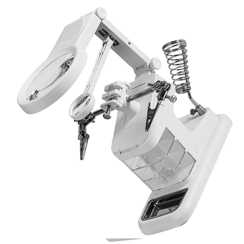2Pcs Led Light Magnifier Station Stand For Welding 032510809217