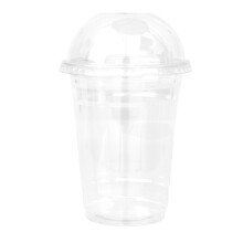 20Stk Einweg Kunststoffbecher Transparent Für Kalte Getränke Mit Deckel