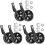 3 Pairs Replacement Training Wheels Bike Stabiliser Replaceable 4