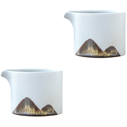 2 Pcs Japanese Style Ceramic Tea Pitcher Home Tea Dispenser Set 2