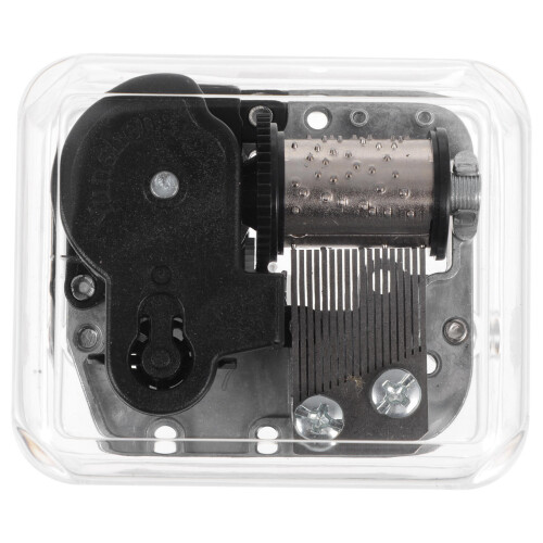 2 Pcs Square Transparent Clockwork Music Box Movement Acrylic Part 2