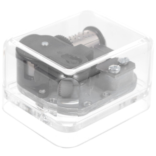 2 Pcs Square Transparent Clockwork Music Box Movement Acrylic Part 1