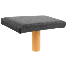 meditationsbank holz mit für meditation und yoga, grau