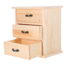 miniatur holzschrank dreifachstöckig mit schubladen für puppenhaus