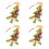 4Pcs Creative Christmas Tree Stocking Clay Pendant Holiday Decorations 4