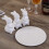 2Pcs Three Rabbit Ceramic Cake Stand Round Tray 33X20X9.5Cm 6