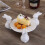 2Pcs Three Rabbit Ceramic Cake Stand Round Tray 33X20X9.5Cm 11