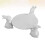 2Pcs Three Rabbit Ceramic Cake Stand Round Tray 33X20X9.5Cm 9