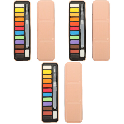 3 Boxes Professional Watercolor Paint Set Pigment Kit Art Tools 2