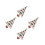 4 Pcs Christmas Tree Brooch Rhinestone Costume Accessory 8