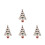 4 Pcs Christmas Tree Brooch Rhinestone Costume Accessory 7
