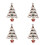 4 Pcs Christmas Tree Brooch Rhinestone Costume Accessory 10