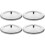 4 Pcs Leak-Proof Water Cup Lids Dust-Proof Mug Covers 4