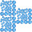 60 Pcs 12-Constellation Pattern Glass Cabochons Zodiac Domes 7