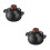 2Pcs Ceramic Casserole Pot With Handle For Soup Rice Stewing 6