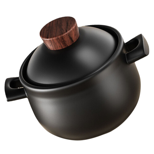 2Pcs Ceramic Casserole Pot With Handle For Soup Rice Stewing 1