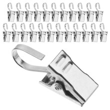 100 Pcs Stainless Steel Curtain Clips With Hooks For Hanging