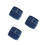 3Pcs 10 Inch Bone China Square Plate With Three Compartments Dark Blue 8