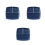 3Pcs 10 Inch Bone China Square Plate With Three Compartments Dark Blue 5