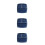 3Pcs 10 Inch Bone China Square Plate With Three Compartments Dark Blue 6