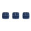 3Pcs 10 Inch Bone China Square Plate With Three Compartments Dark Blue 9