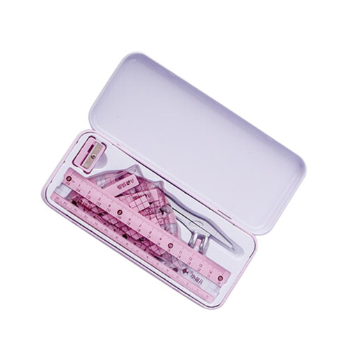8Stk Kompass Lineal Radiergummi Zeichenset Farbe