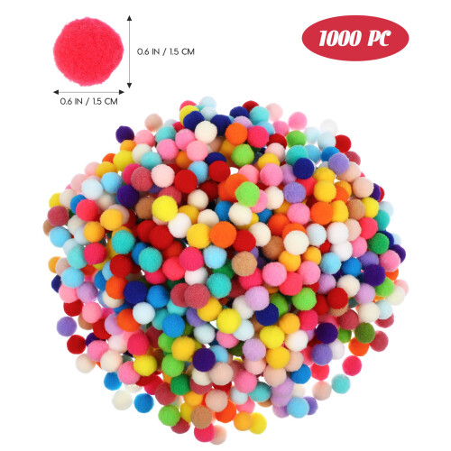 1000 pompons plüsch für diy bastelarbeiten für kinder 1