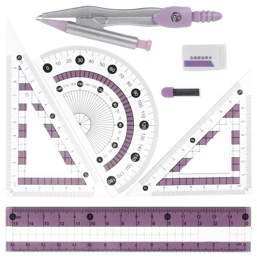 1 set zeichenlineal mit und winkelmesser für kinder