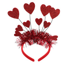 roter Glitzer-Haarreif mit Pailletten für Partys, Hochzeiten, Valentinstag