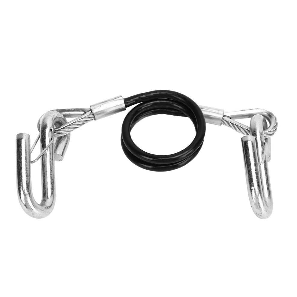 Trailer Safety Cable 27.6 Inch S Hook Spring Towing Rope 3500Lbs Capacity 4691352112549