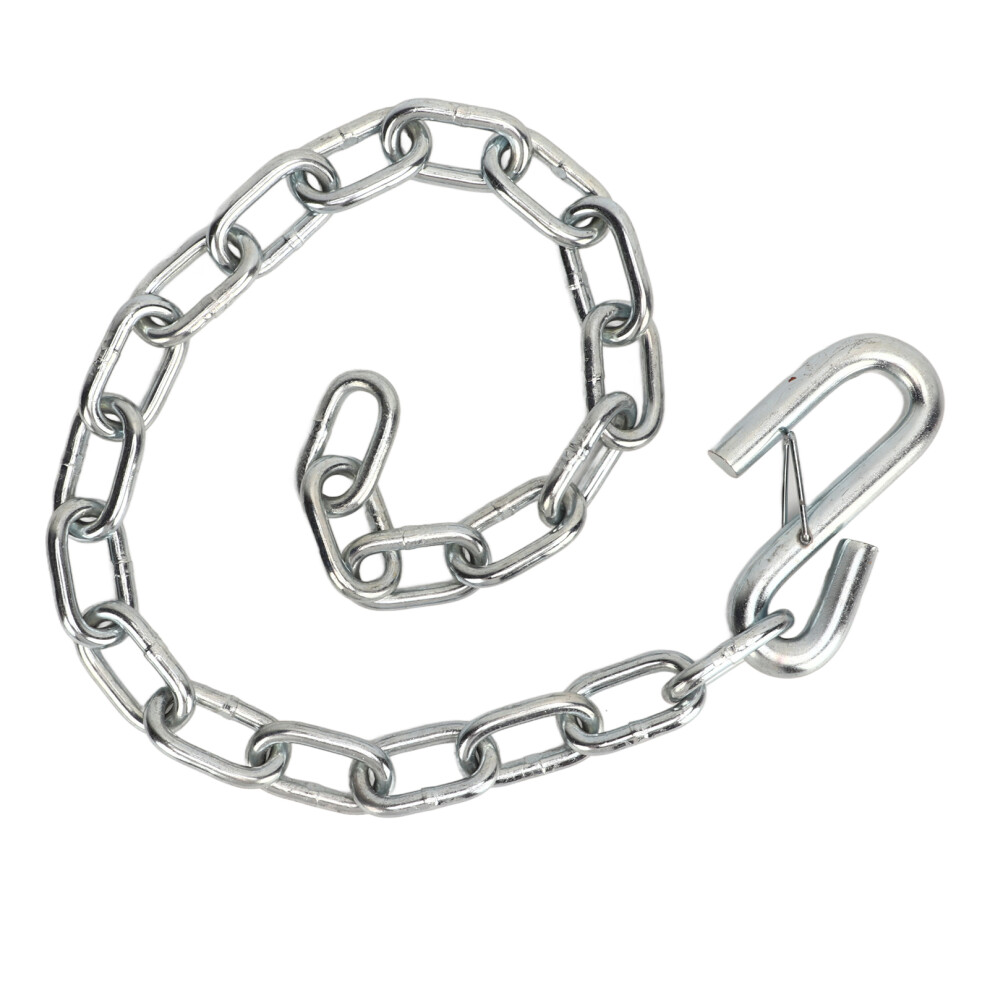 Durable 3500Lbs Trailer Safety Chain With Quick-Connect S Hooks 77Cm 4351352112566