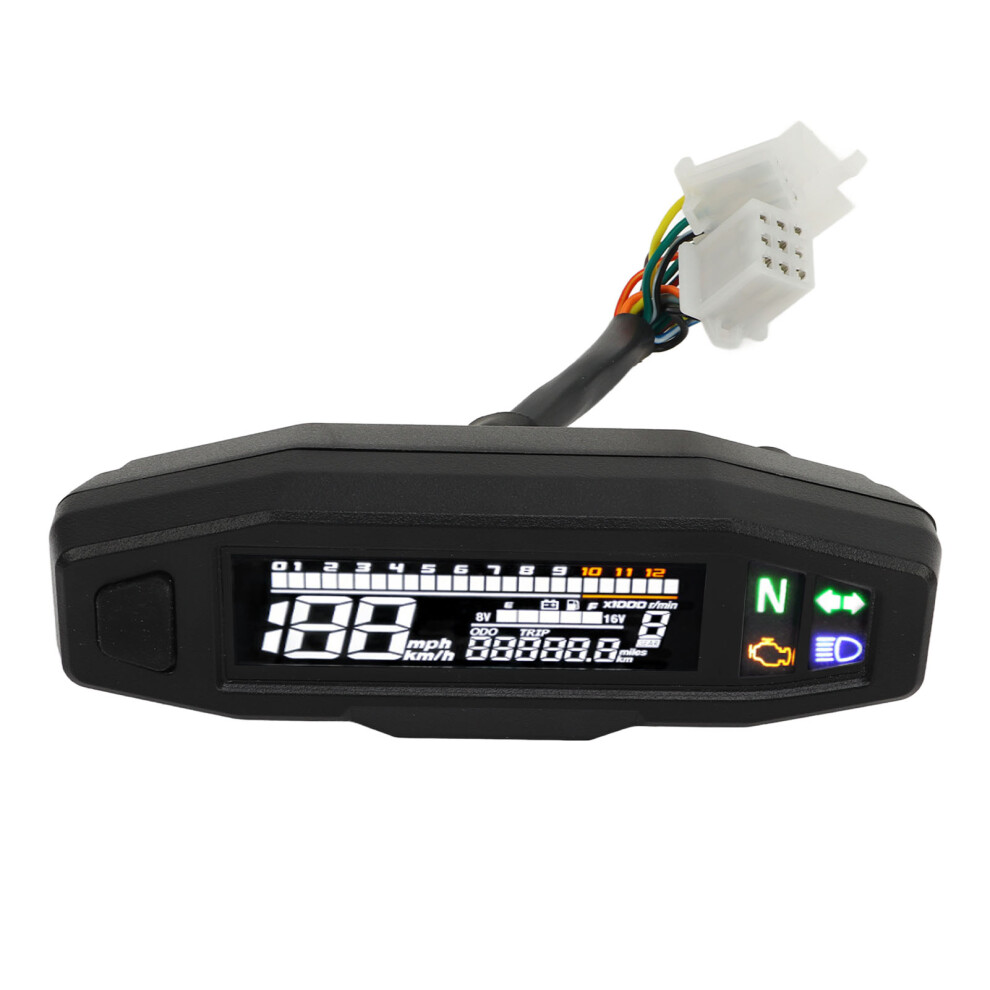 High Accuracy 12V Lcd Speedometer Fuel Gauge For Motorcycle Motorbike 4941351959776