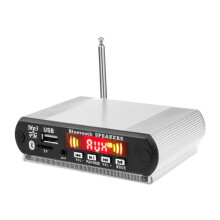 Bluetooth MP3 Player Decoder Board Model B - FM Radio, USB, TF Card, Wireless Audio And Hands-Free, Remote, Silver