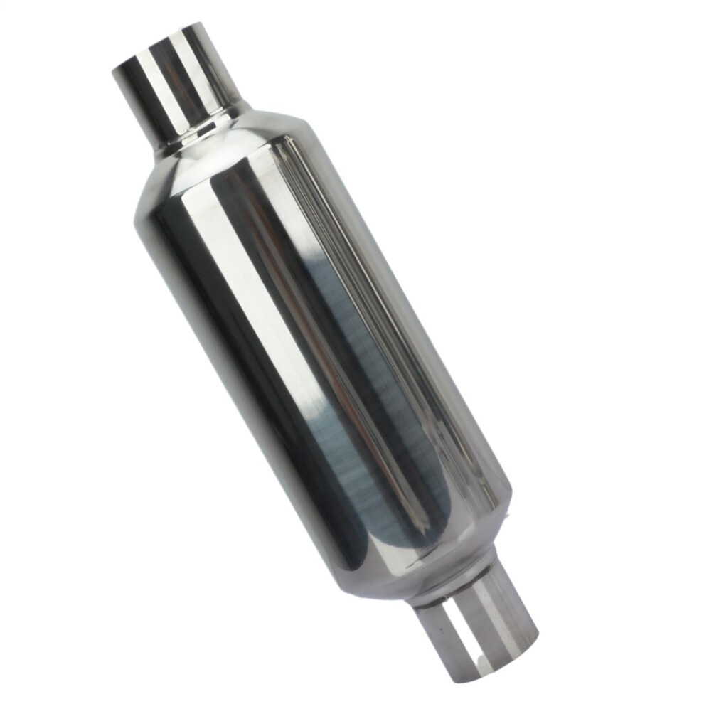 Muffler Exhaust Drum Muffler Pipe For Car, Motorcycle, Tractor, Truck 63Mm Diameter Stainless Steel Silencer Resonator 9393856180660