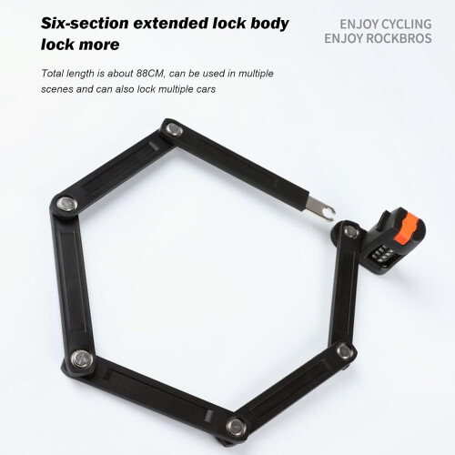 Cycle Folding Lock High Security Gate Compatible Heavy Duty Anti Theft Secure Guard Bicycle Lock 2