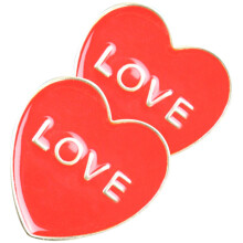 6 Pcs Heart Brooches Metal Lapel Pins Enamel Valentine Decor