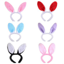 18 Pcs Plush Bunny Ears Hairbands For Wedding Party Costume