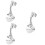 3Pcs Shower Head Holder Wall Mounted Suction Cup Bracket No Punching 9