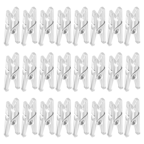 200 Pcs Plastic Mini Clothespins Spring Hangers For Home 1