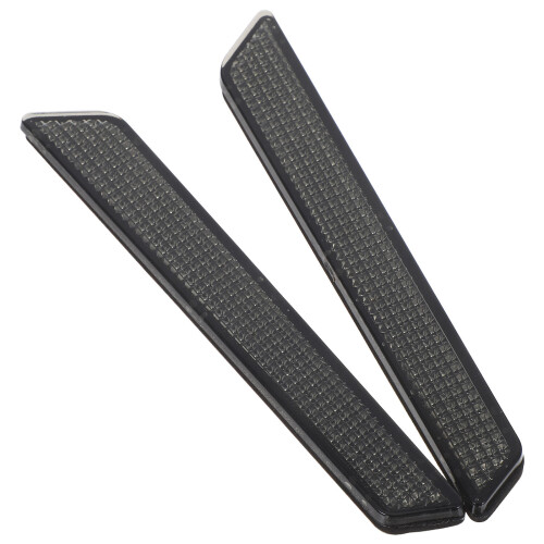 1 Pair Plastic Saddle Bag Reflector Inserts For Touring Grey