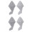 4 Pcs Convenient Bathroom Shower Accessory For Home Use 5