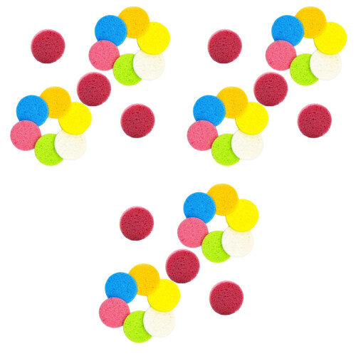 45 Pcs Compressed Round Sponge Multicolor Dishwashing Brush 2